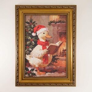 Duck Reading Book Wall Frame Cracker Barrel Exclusive VHTF Whimsical Goose